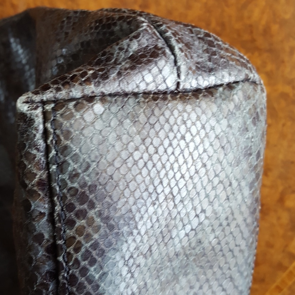 Maxx Python Embossed Shoulder Bag - Picture 8 of 8